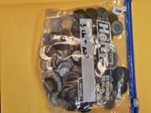 THREE POUNDS of mixed world coins