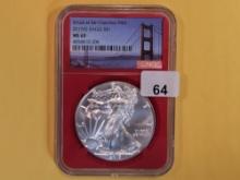 NGC 2017(S) American Silver eagle in Mint State 69