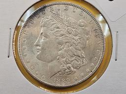 Two Bright About Uncirculated Morgan Silver Dollars
