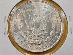 Two Bright About Uncirculated Morgan Silver Dollars