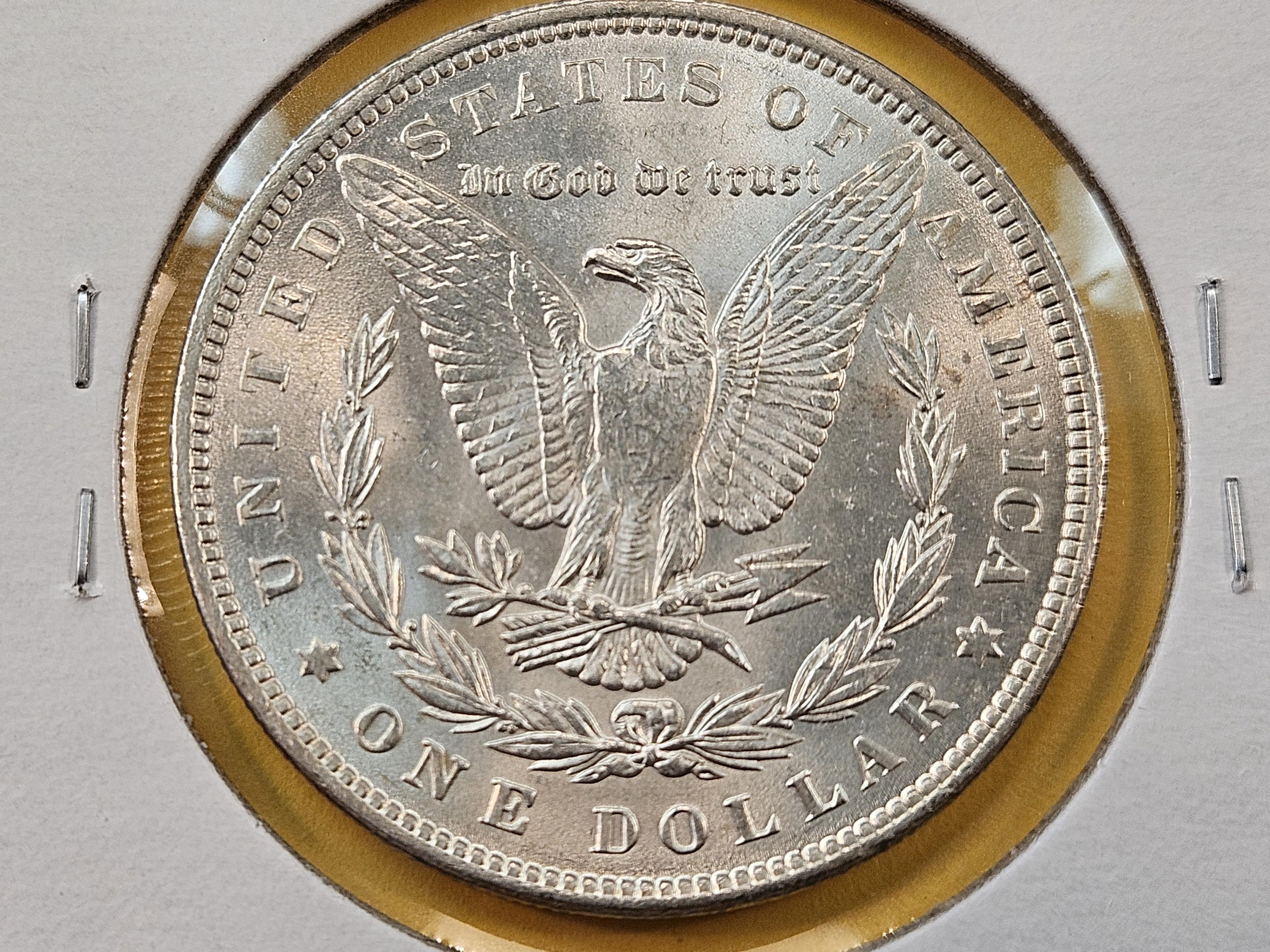 Two Bright About Uncirculated Morgan Silver Dollars
