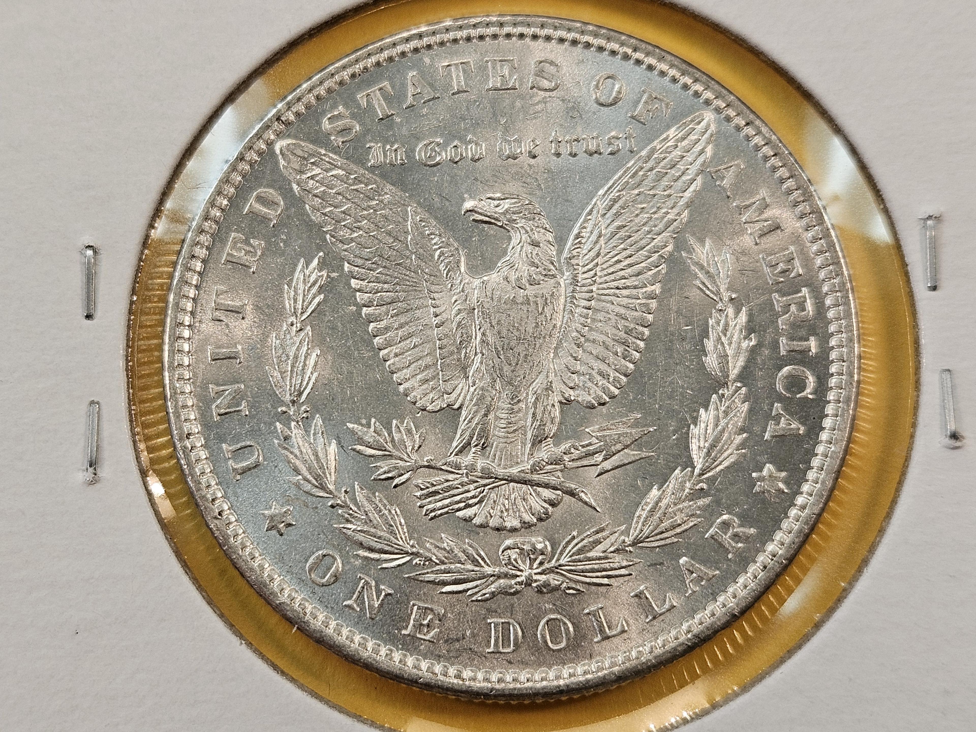 Two Bright About Uncirculated Morgan Silver Dollars
