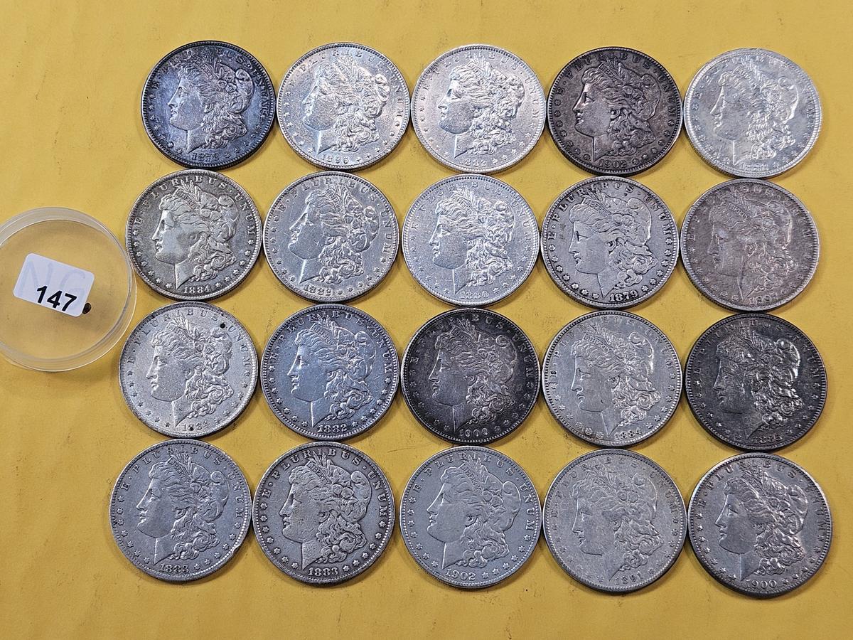 ** FULL ROLL ** Twenty Morgan Silver Dollars