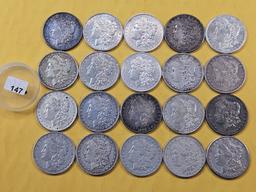 ** FULL ROLL ** Twenty Morgan Silver Dollars