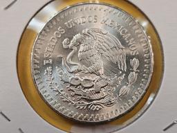 GEM Brilliant Uncirculated 1983 Mexico Silver Onza