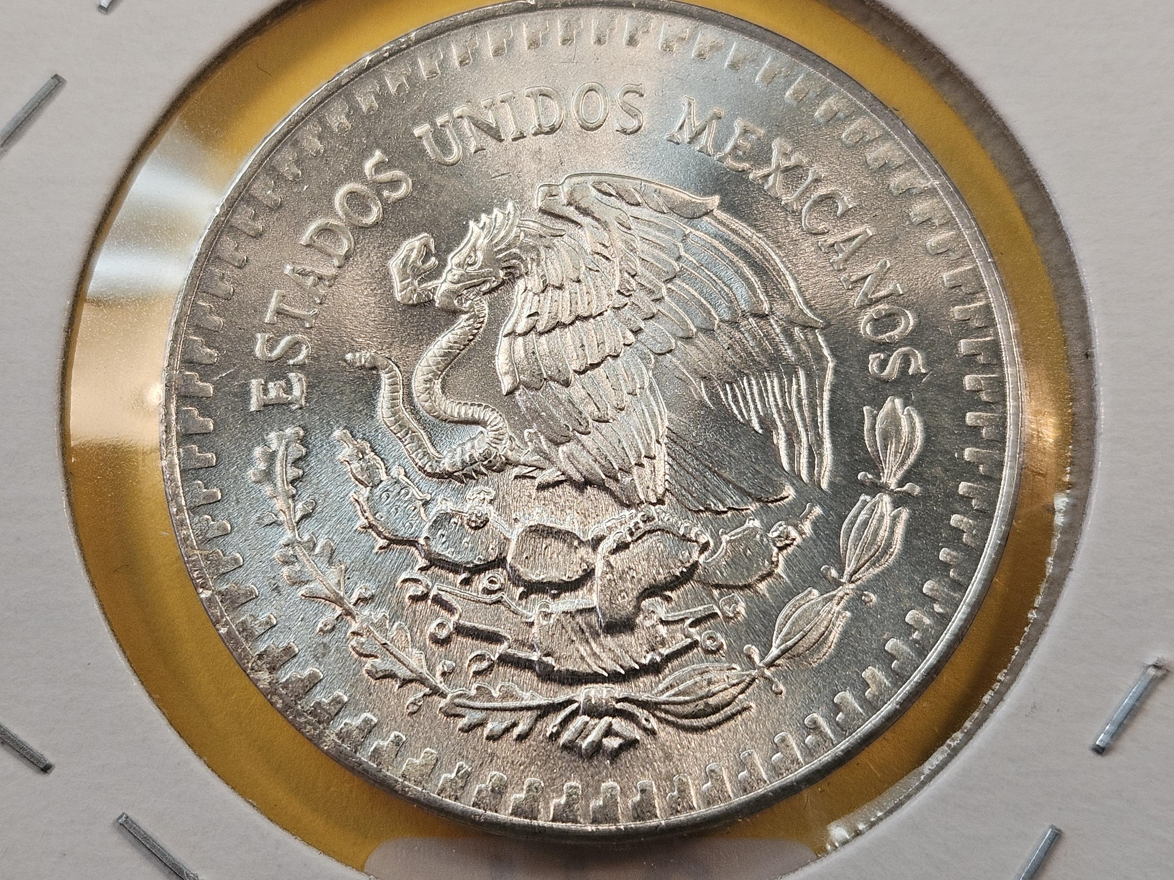 GEM Brilliant Uncirculated 1985 Mexico Silver Onza