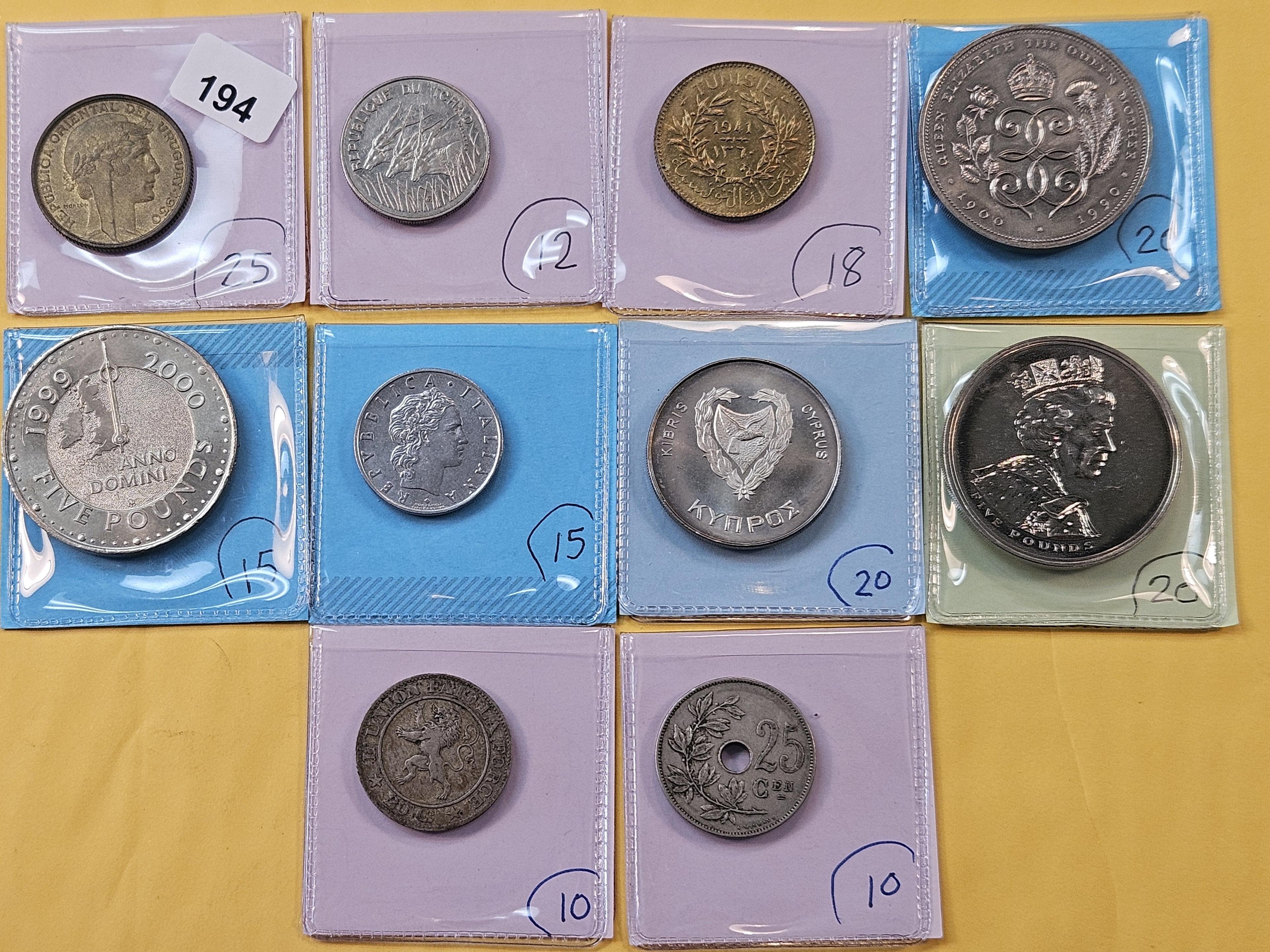 Ten Mixed World Coins