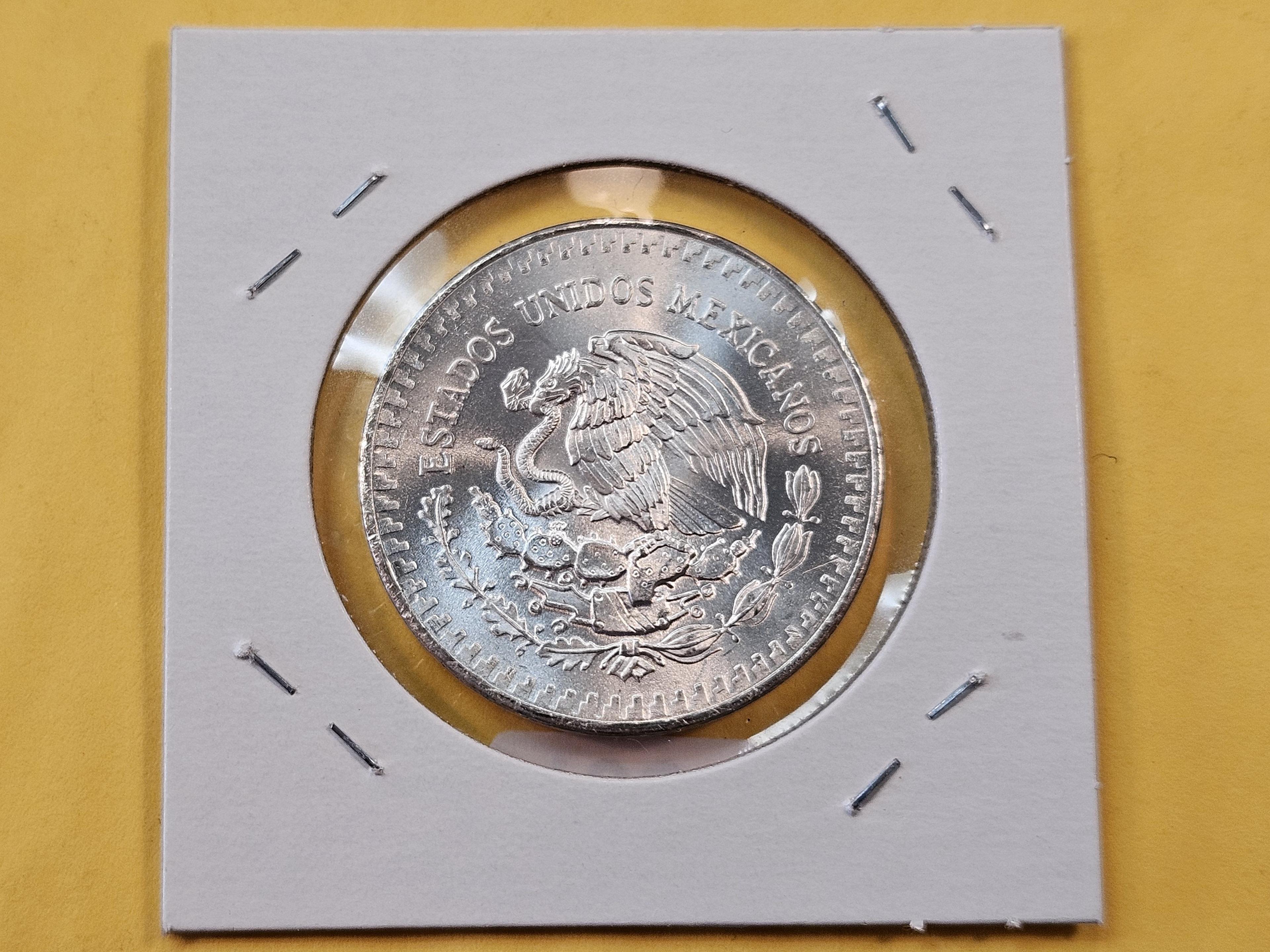 GEM Brilliant Uncirculated 1983 Mexico Silver Onza
