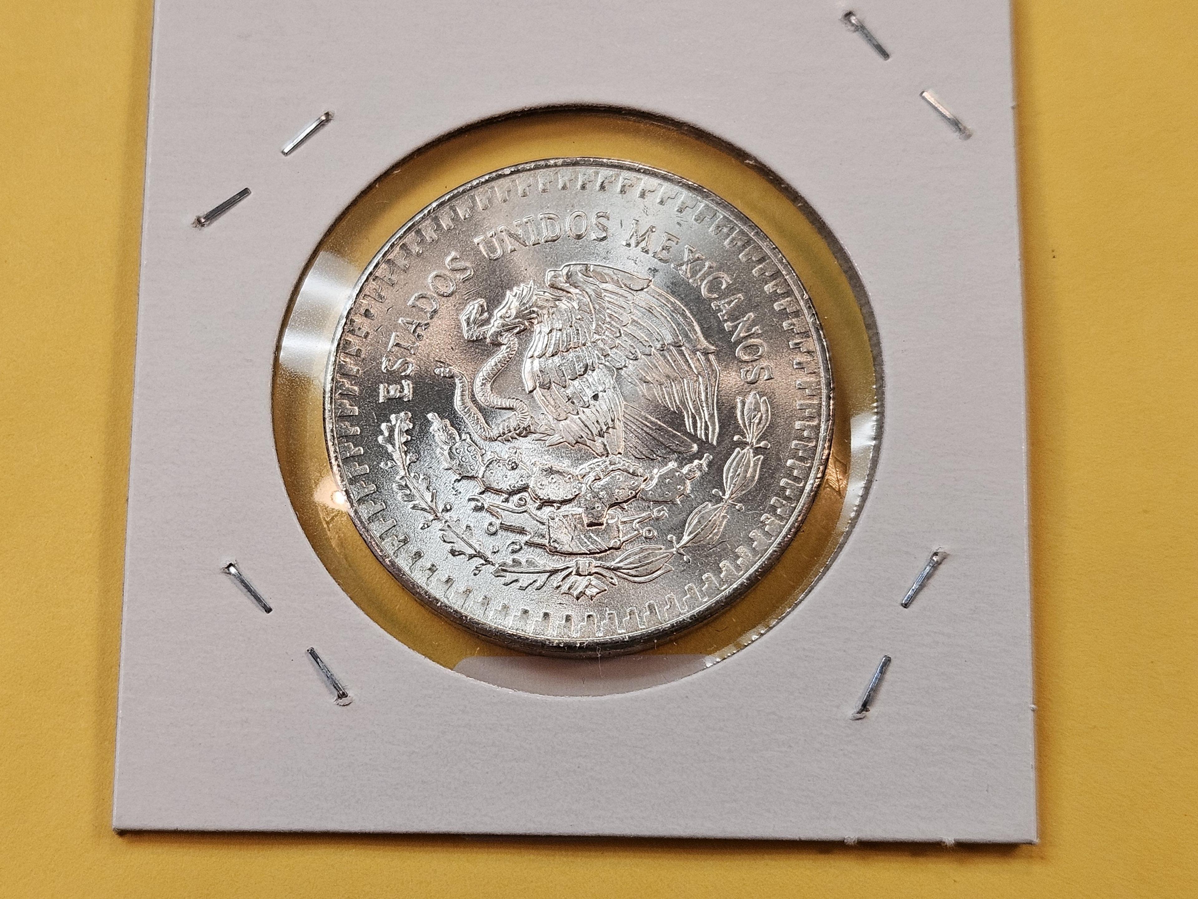 GEM Brilliant Uncirculated 1983 Mexico Silver Onza