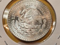 GEM Brilliant Uncirculated 1983 Mexico Silver Onza