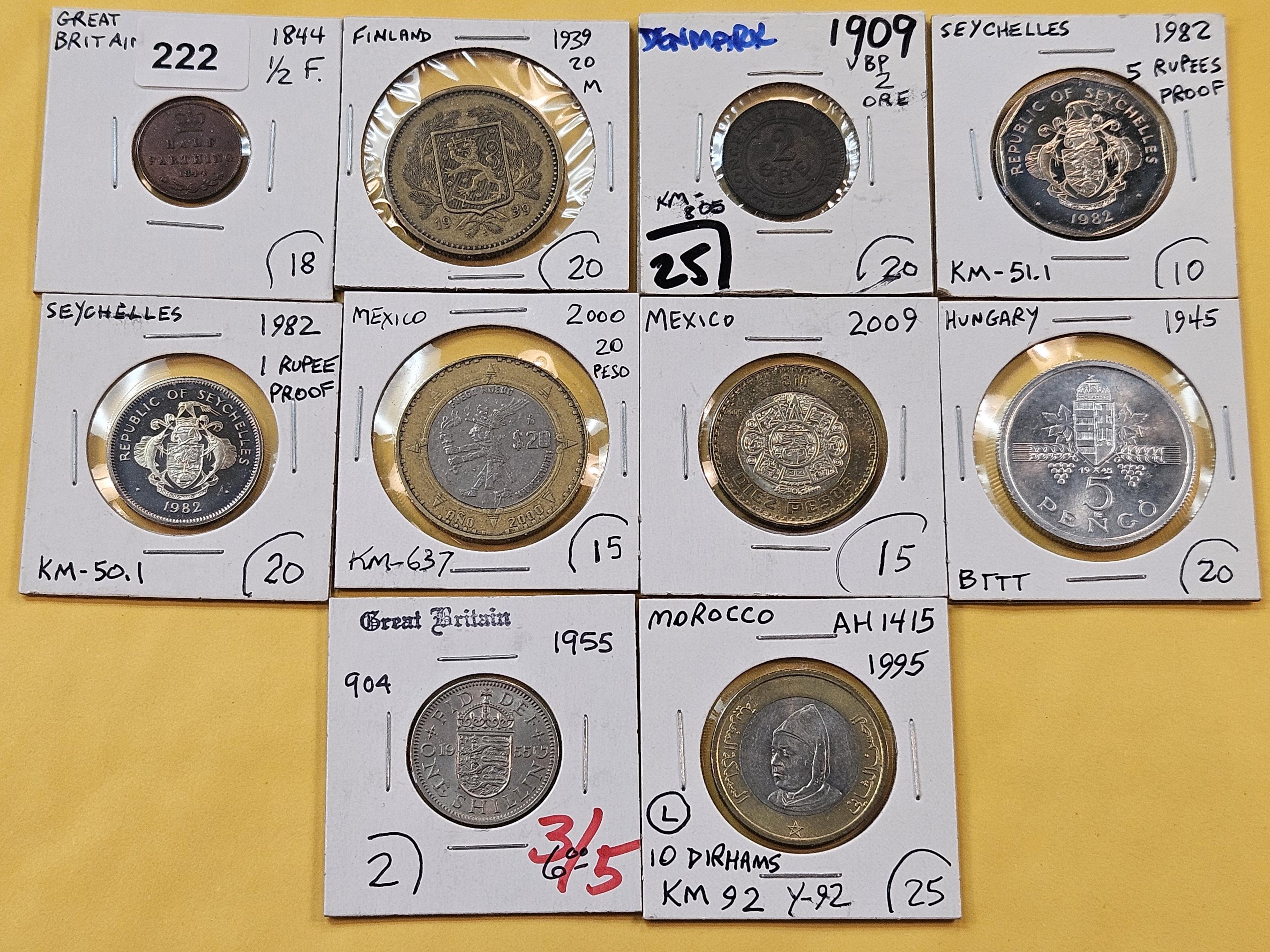 Ten Mixed World Coins