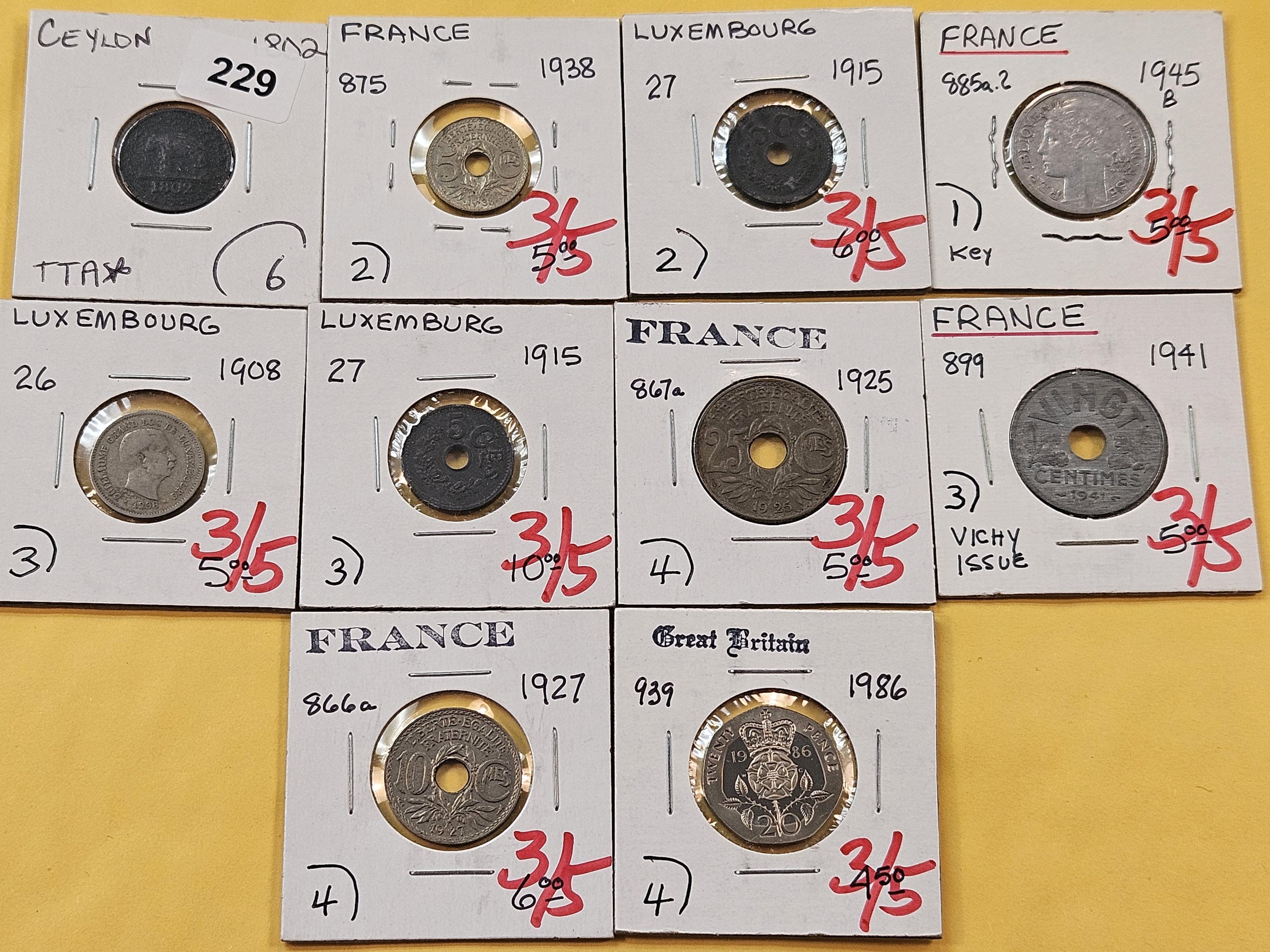 Ten Mixed World Coins