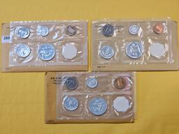 Three US 90% Silver Proof Sets