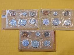 Three US 90% Silver Proof Sets