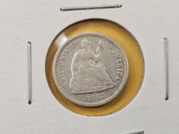 Two Little Better Seated Liberty Half Dimes
