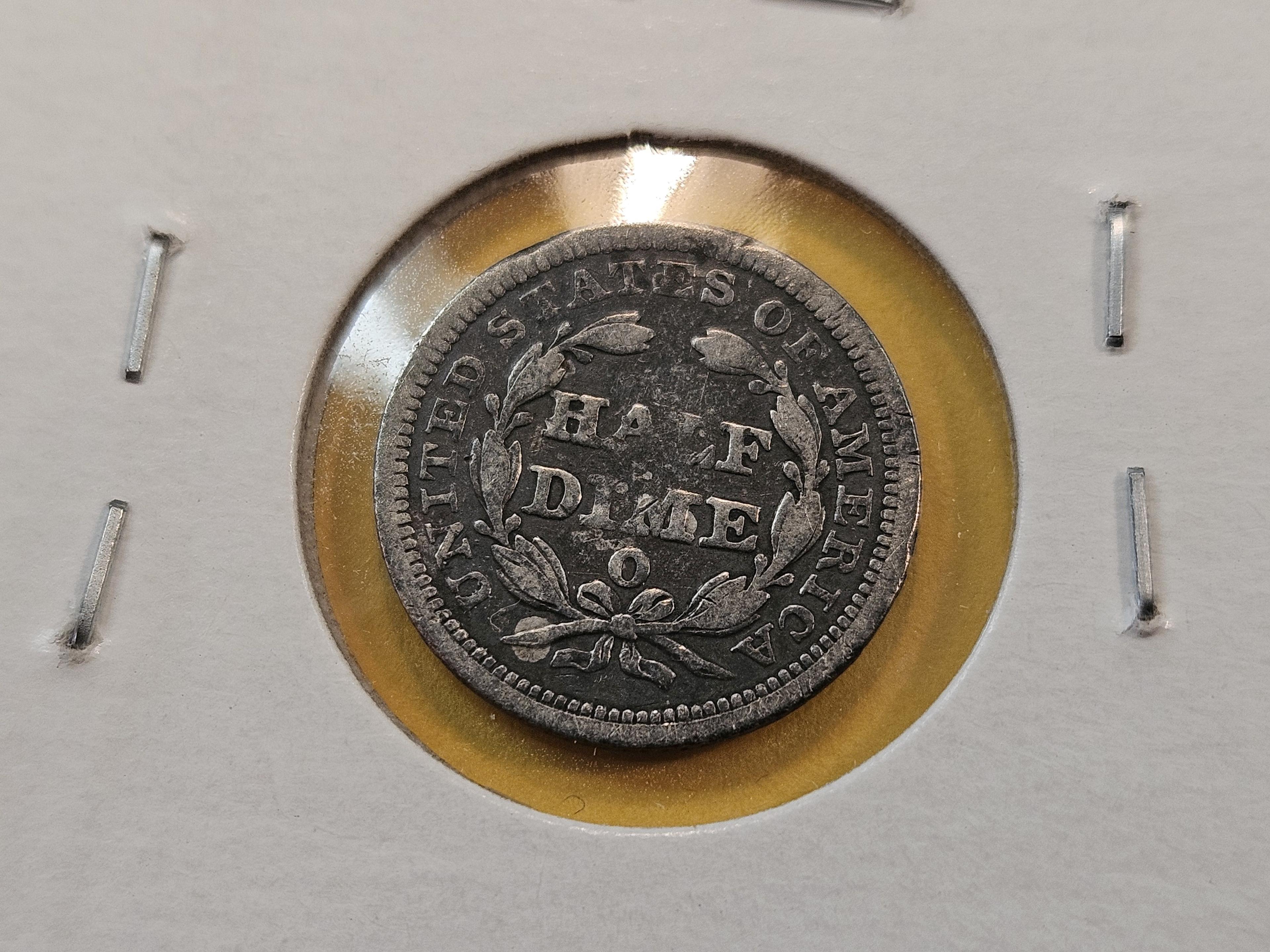 Two Little Better Seated Liberty Half Dimes