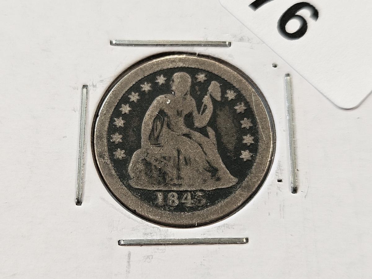 Better Date 1845-O Silver Seated Liberty Dime