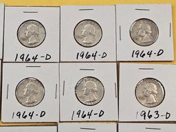 Twenty Washington Silver Quarters
