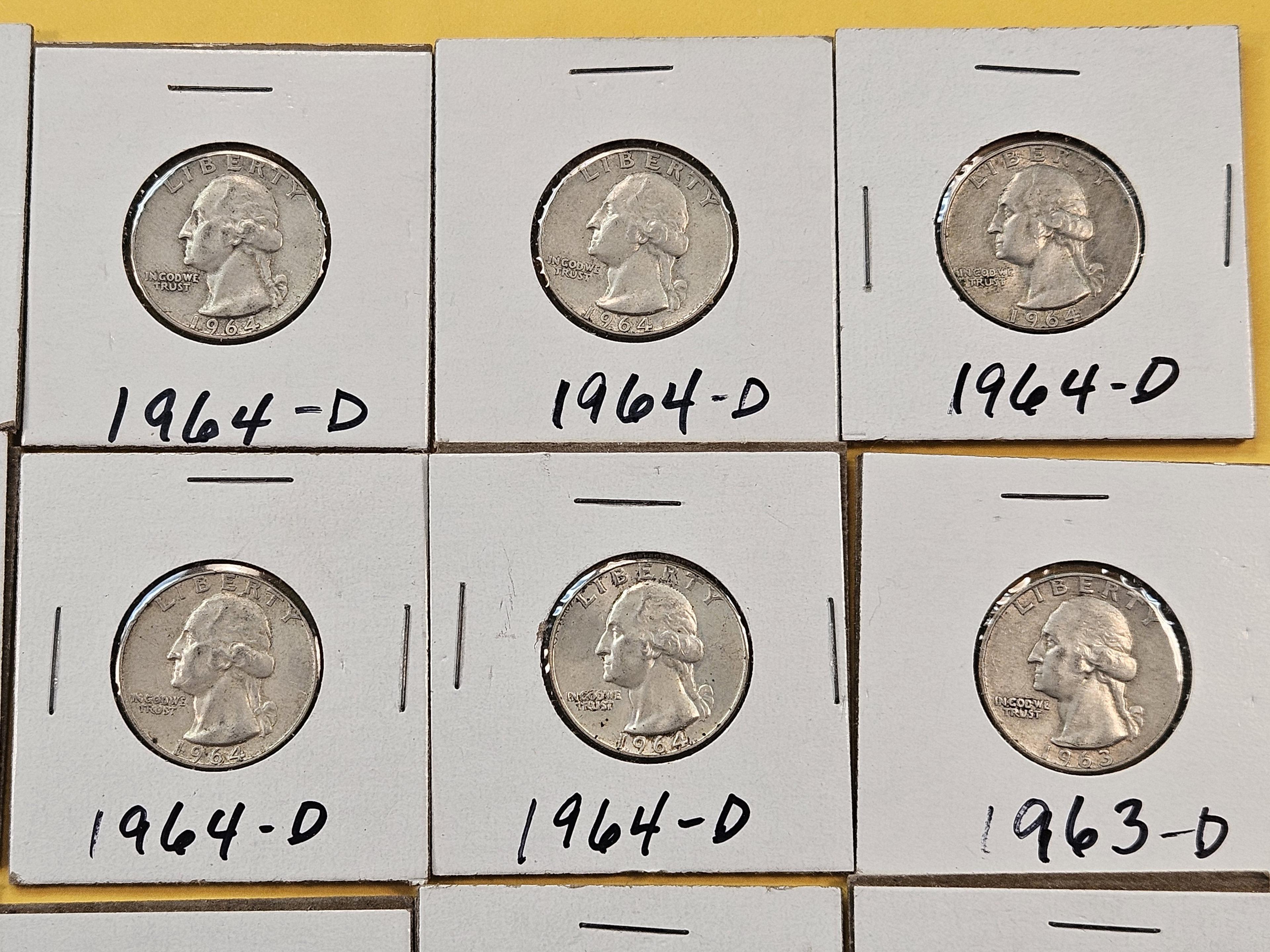 Twenty Washington Silver Quarters