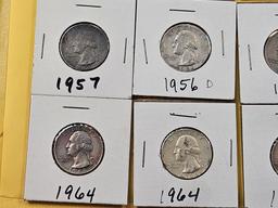 Twenty Washington Silver Quarters