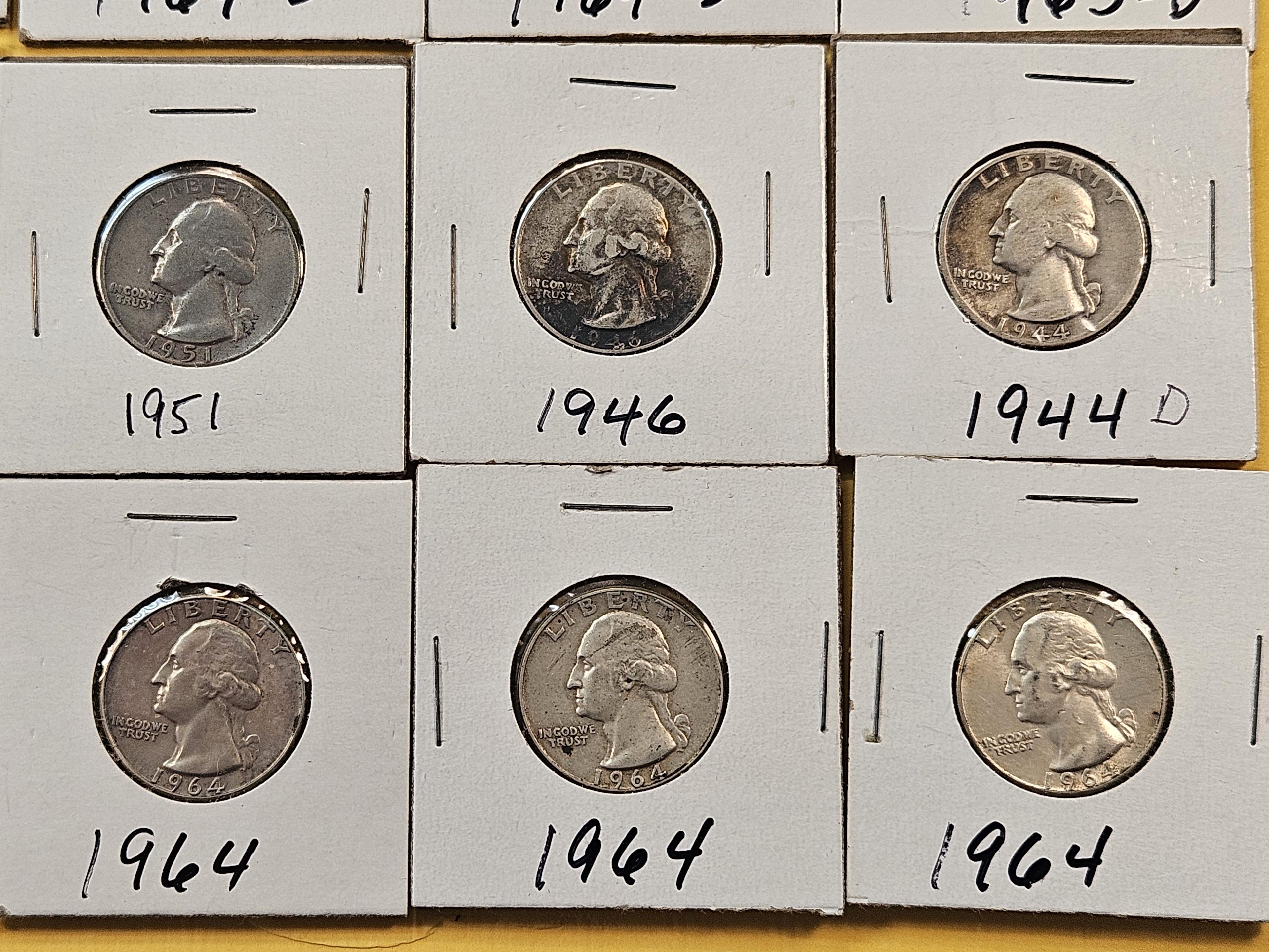 Twenty Washington Silver Quarters