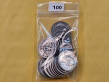 Bag of Twenty Washington Silver Quarters