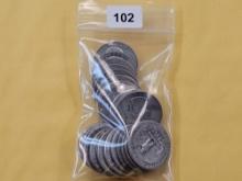 Bag of Twenty Washington Silver Quarters