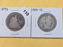 Two Silver Half Dollars