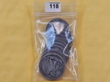 Ten Mixed Silver Half Dollars, Mostly Walkers