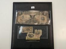 Lot of Mixed US Paper Currency and a Cuba Five Centavos Paper Fractional Note