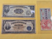 Two Philippines Notes and a Military Payment Certificate