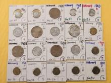 Twenty Circulated- About Uncirculated World coins from Germany