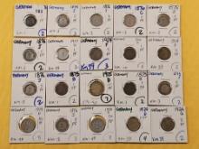 Twenty Circulated- About Uncirculated World coins from Germany