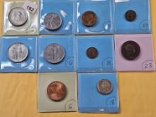 Ten Mixed World Coins
