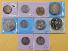 Ten Mixed World Coins
