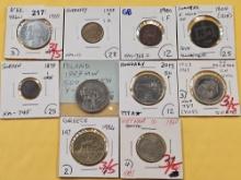 Ten Mixed World Coins