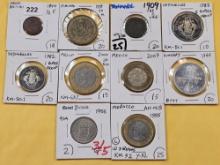 Ten Mixed World Coins