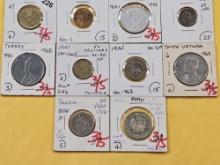 Ten Mixed World Coins