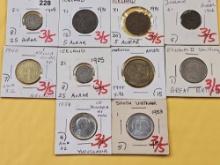 Ten Mixed World Coins