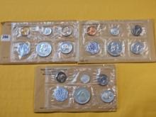 Three US 90% Silver Proof Sets