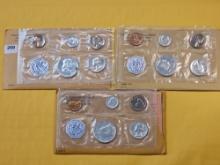 Three US 90% Silver Proof Sets