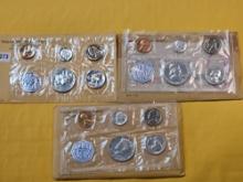 Three US 90% Silver Proof Sets