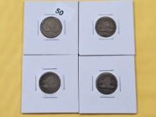 Four Flying Eagle Cents