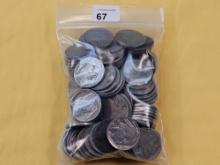 Bag of One-hundred Buffalo Nickels, may include a couple Liberty V Nickels