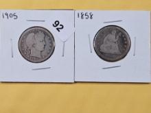 Two Silver Quarters