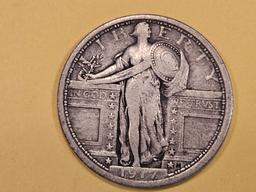 1917 Type 1 Standing Liberty Quarter