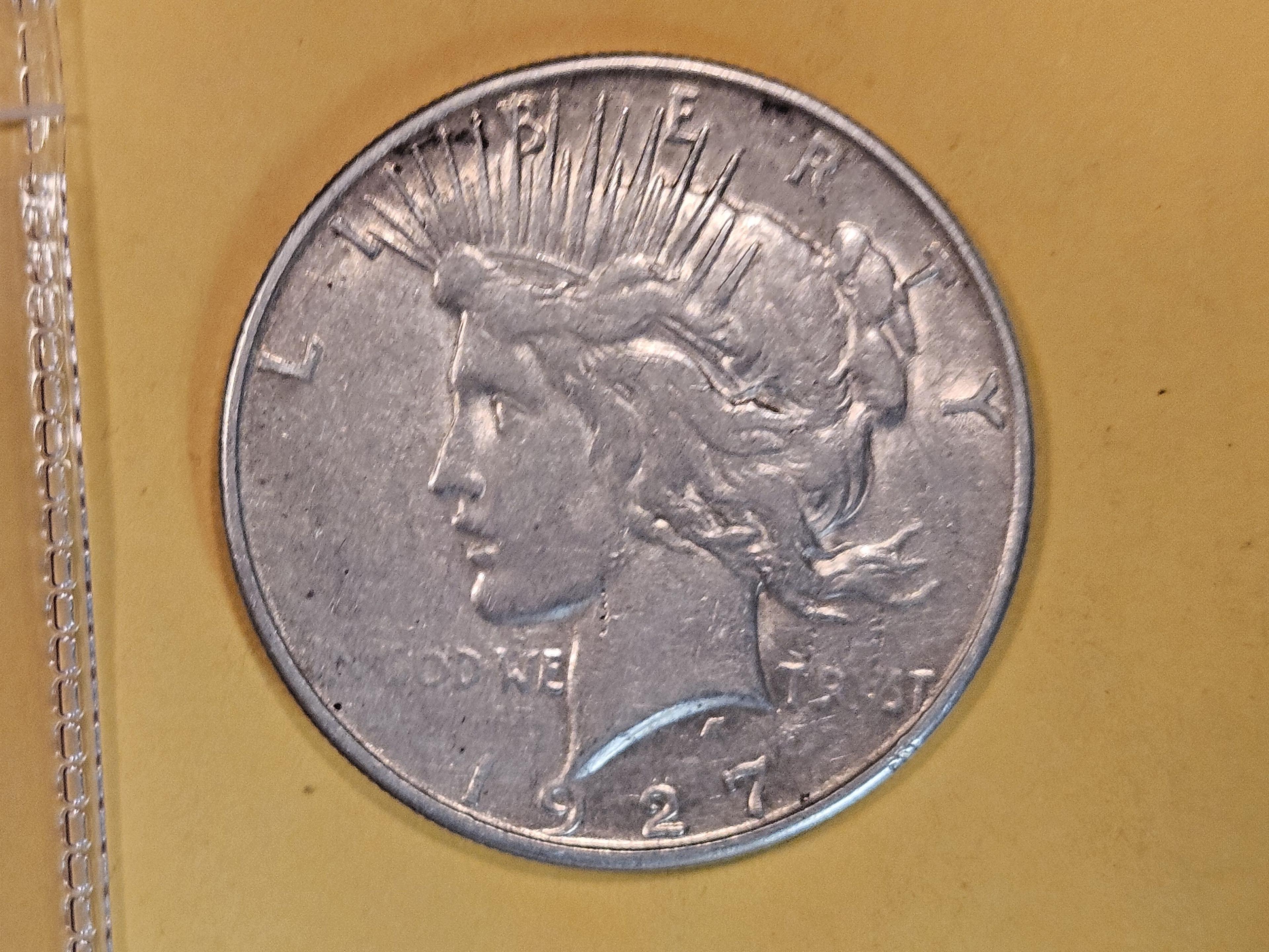 Better date 1927-S Peace Silver Dollar