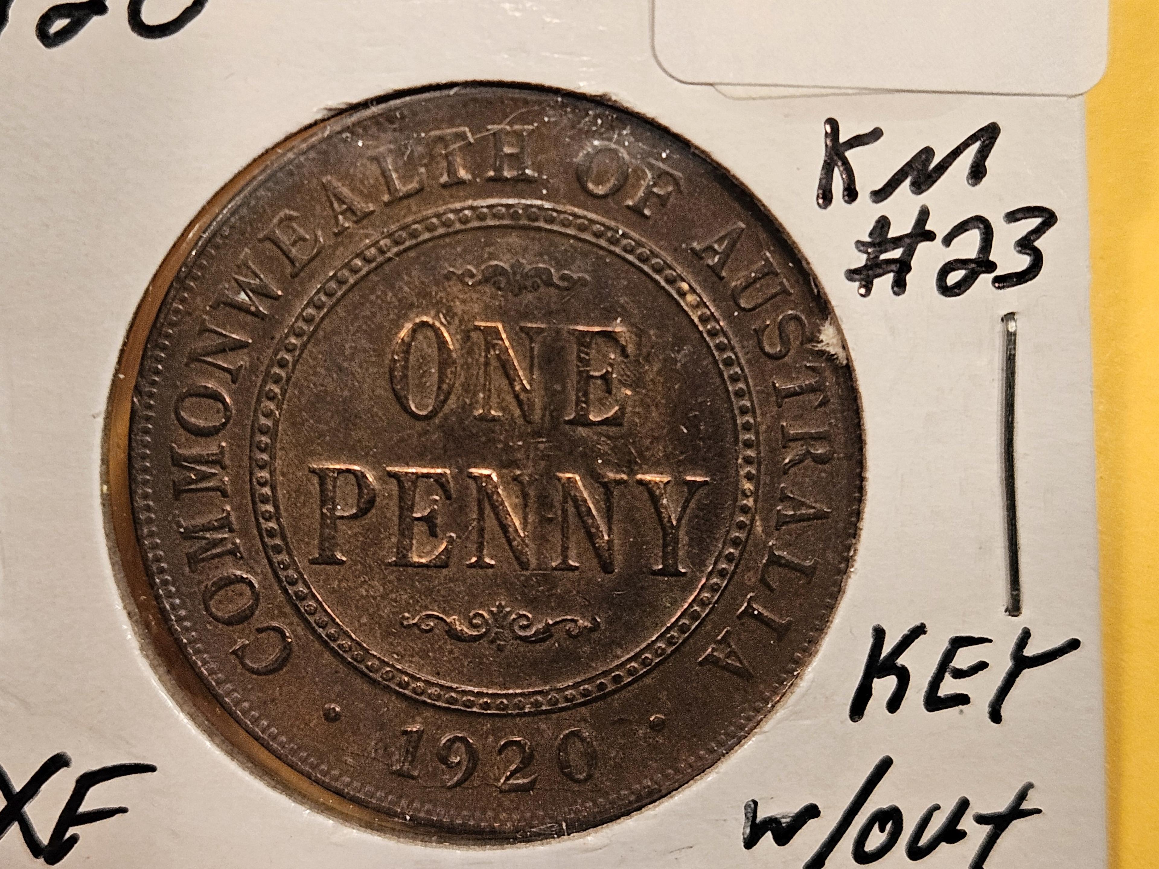 KEY DATE 1920 Australia Penny