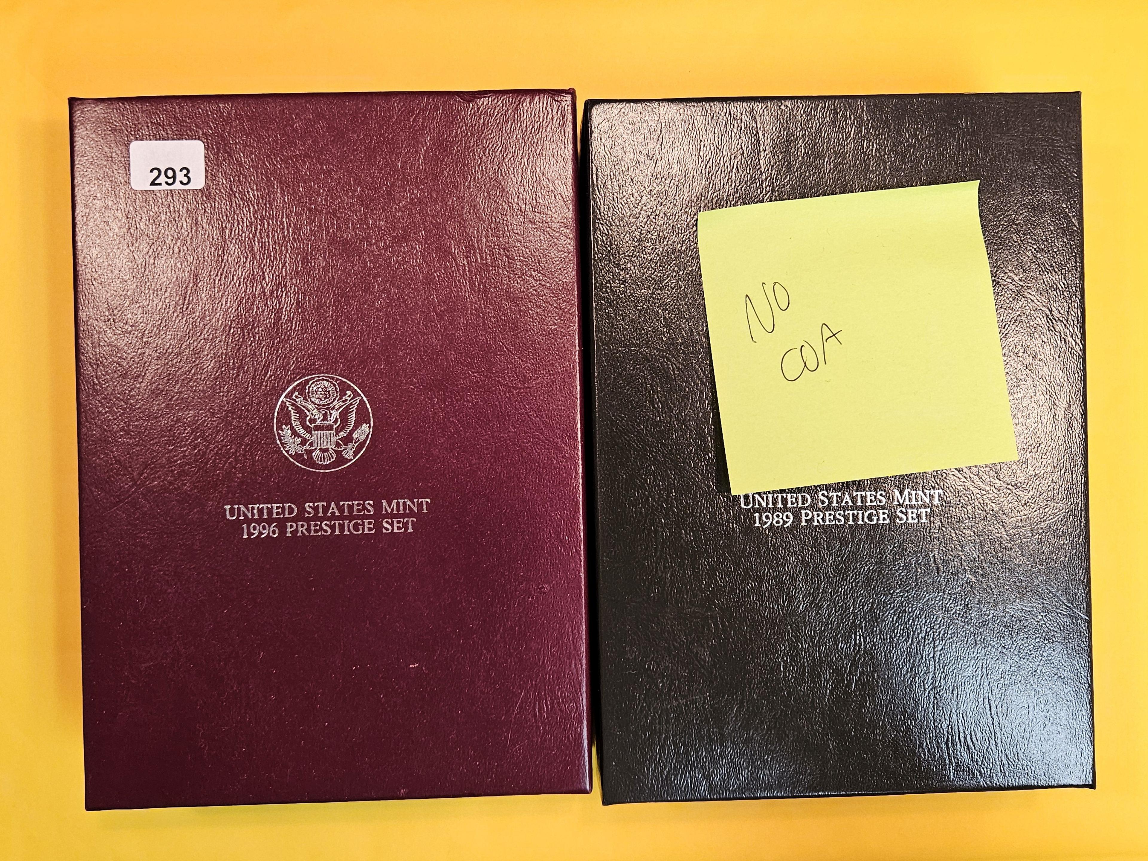 1989 and 1996 US SILVER Prestige sets
