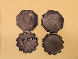 Set of four better pieces of older Exonumia
